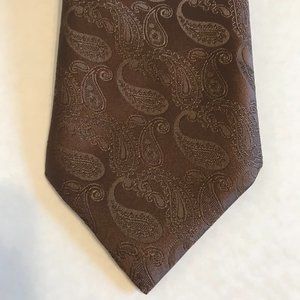 C&A Brown Embossed Patterned Men's Tie